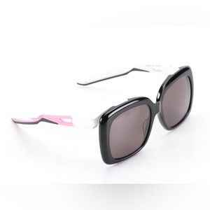 Balenciaga Pink, Black and Gray Square Full Rim Sunglasses